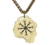 Hao Wu Xuan Cadena de Cuerdas, Leyenda nórdica nórdica vikinga, Collar de runas de brújula vikinga, Colgante Retro con Brillo y Cadena de Cuerda de Cuerda, joyería Sencilla, Regalo de Regalos