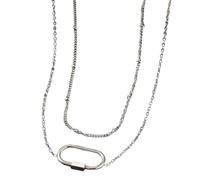 Hao Wu Xuan collane di Moda Europa e gli Stati Uniti popolare geometrico ovale Fibbia doppia Catena collane per Le Donne prezzie