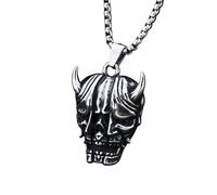 Hao Wu Xuan Collar Colgante de Máscara de Calavera Fantasma Moda 2024 para Man Punk Rock Regalo de San Valentín