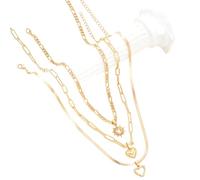 Hao Wu Xuan Collar con Colgante de corazón para Mujer Collar de Amor Hueco de Color Dorado Europeo y Americano Joyería Punk