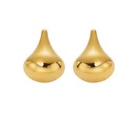 Hao Wu Xuan Collar con Colgante de Gota de Agua de Calabaza chapada en Oro Pendientes de Acero Inoxidable sin deslustre Conjunto de joyería Exquisita Vintage