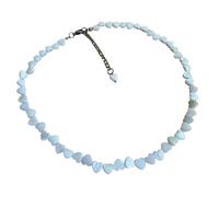 Hao Wu Xuan Collar de Cadena de Concha en Forma de corazón Natural Blanco Vintage para Mujeres Mujer Boho Moda Simple Gargantilla Sandy Beach Joyería Regalo