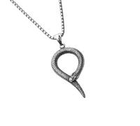 Hao Wu Xuan Collar de cola de mordedura de serpiente creativo de nicho oscuro retro minimalista, accesorios versátiles de hip-hop punk para parejas