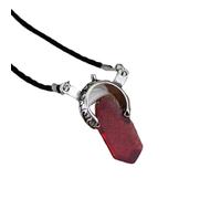 Hao Wu Xuan Collar de Piedra de Alma de Cazador de Demonios de Anime Fantasma de Moda Simple Colgante Dante de Cristal Rojo Regalos de joyería de Juego de rol para Hombres y Mujeres