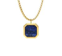 Hao Wu Xuan Collar para Hombre Collar de Hombre en Forma de Cuadrado Real, Colgante de Piedra de Ojo, Colgantes de Piedra de lapislázuli. Collares Colgantes Romanos de Moda