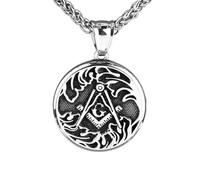 Hao Wu Xuan Collar Vintage Colgante Redondo Charm Collar Hombre Moda mas San Valentín Protector de Regalos Joyería Accesorios Moda