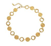 Hao Wu Xuan Conjunto de Collar Grueso con Hilo Circular de Hip Hop Cadenas chapadas en Oro de Acero Inoxidable Accesorios de joyería Vintage