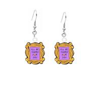 Hao Wu Xuan Divertidos Amigos Pendientes de Gota para Mujeres Lindo sofá Kawaii Langosta clásico película Colgante Oreja joyería Pendientes серьги