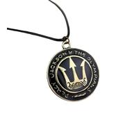 Hao Wu Xuan dongsheng Fashion Movie Jewelry Percy Jackson y los olímpicos Collar Colgante de tridente Collar Redondo de Cadena de Cuerda de Cuero