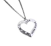 Hao Wu Xuan dongsheng Serie de películas joyería de Moda Vintage Outlander Da Mi Basia Mille Collar Colgante en Forma de corazón para Mujeres y Hombres