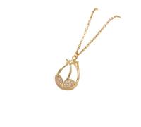 Hao Wu Xuan Elegante Colgante de Tulipanes de Gota de Agua sin decoloración Dorado clásico de Las Mujeres clavícula Cadena Collares Regalo de cumpleaños Femenino joyería niñas