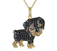 Hao Wu Xuan Exquisito y Lindo Collar Colgante de Perro Rottweiler para Mujeres Elegante joyería para Cachorros de Mascotas Accesorios de Animales Regalo para Amantes de los Perros