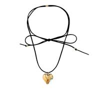 Hao Wu Xuan Fashion Catene di Corda Lunga con collana con ciondolo a Cuore per le Donne Girocollo stringato Alla Moda 2024 Moda su accessori per il Collo prezzi Regalo