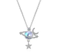 Hao Wu Xuan Fashion r Cat ON The Moon Colgante Animal Girl Delicada Regalo de Amor Collar Mujeres P611