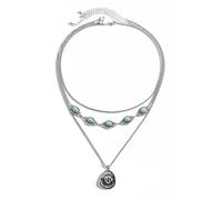 Hao Wu Xuan Fashion/Set Multistrato Catena Cappello Da Cowboy Ciondolo Collana per Gli Uomini Vintage BLU Pietra Naturale Circolare Girocollo Collana Nuovo prezzie