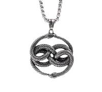 Hao Wu Xuan Historia interminable Vívido Dos Colgante de Serpiente Unisex Moda Síntesis Animal Colgante Collar Joyería de regalo