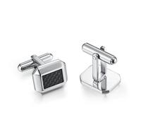 Hao Wu Xuan Incrustado con Gemelos de Fibra de Carbono, Camisa de Traje, Gemelos Simples para Hombres, Botones Decorativos franceses de Acero Inoxidable, sin marrón