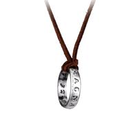 Hao Wu Xuan Juego Uncharted Collar Moda Letra Anillo Colgante Cuerda de Cuero Cadena Collar Collar Joyería Accesorios Regalos