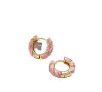 Hao Wu Xuan Lindo Arete de Estrella Huggies Cuadrada Geométrica de Esmalte de Color Rosa Conjunto de Aretes de Aro de Torsión CZ Regalo de Joyería Femenina
