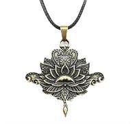 Hao Wu Xuan Moda Cabezas de Lobo Cadena de Cuero Colgante del Árbol de la Vida Amuleto de Lobos Collar Vikingo Hombre Talismán