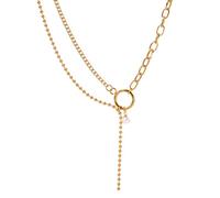 Hao Wu Xuan Moda Collane Asimmetrica Imitazione Perla Catena Personalità Moda Collana Creativa per Le Donne Partito Regalo prezzie