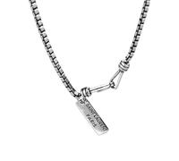 Hao Wu Xuan Moda coreana con letras inglesas con pulseras cuadradas de hip hop femenino cadena de clavícula para hacer joyería de mano de celebridades retro en la red antigua