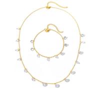Hao Wu Xuan Moda Delicato Appeso Diamante Design Bracciale Collana Set per Le Donne Nuovo Design prezzie