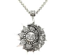 Hao Wu Xuan Moda Fiore di Loto Stregoneria Sole Luna Stella Gioielli Collana Mandala per Le Donne Damigella D'onore Regalo prezzie