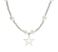 Hao Wu Xuan Moda Imitazione Perla Perline Catene con Piccole Stelle Pendente Collana Uomini Trendy Beaded Collare sul Collo Accessori Moda prezzie