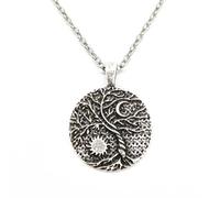 Hao Wu Xuan Moda Luna E Sole Yggdrasil Pendente Vichingo Scandinavo Albero Della Vita Collana Talismano Amuleto prezzie