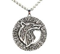 Hao Wu Xuan Moda Lupo Geri Freki Amuleto Vichingo Rune Talismano Accessori Maschili Pendenti Collane prezzie