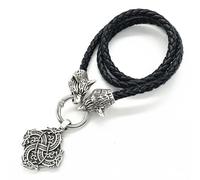 Hao Wu Xuan Moda Norrena Drago Pendente Teste di Lupo Catena Maschio Amuleto Collana di Cuoio Talismano prezzie