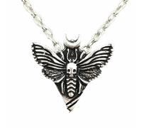 Hao Wu Xuan Moda Piccola Luna Morte Falena Farfalla Gotico Pendente Collana Accessori prezzie