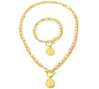 Hao Wu Xuan Moda Set Appeso Multistrato Catena Design Bracciale Collana Signore Set per Le Donne Regali prezzie