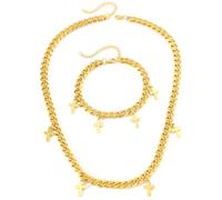 Hao Wu Xuan Moda Set Solid Cross Piccole Parti Bracciali Collane High-End Fine Set per Le Donne Regali del Partito prezzie