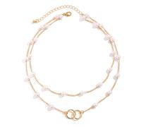 Hao Wu Xuan Moda Stratificato Imitazione Perla Perline Catene Breve Girocollo Collana per Le Donne Elegante Signore Collo Collare Accessori di Moda prezzie