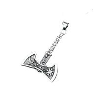 Hao Wu Xuan Moda Vikingo Valknut Lobo Cuervo Hacha Colgante Raver Runa Nórdica Encaje Encaje Amuleto Masculino Premio