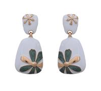 Hao Wu Xuan Pendientes de Poste Colgantes de Flores de Esmalte para Mujeres Joyería de Moda Accesorios de Fiesta Estilos estéticos de Moda Regalos 331