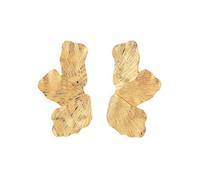 Hao Wu Xuan Pendientes de Poste de Flores texturizadas para Mujeres Accesorios de Fiesta de pétalos Grandes de Moda Regalos de joyería de Moda 2023565