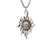 Hao Wu Xuan Retro Todo lo Que Ve Ojo del Sol Dios Colgante Collar Hombres Mujeres Amuleto Rock Fiesta Joyería de Moda Regalo