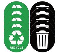 Haobase 5 pares de pegatinas de reciclaje para papelera, vinilo autoadhesivo (7 cm x 7 cm)