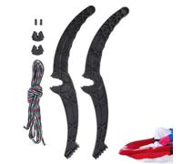 Haobin 1er manija freno trineo 2 varillas cable sistema frenado seguridad | Plástico resistente, montaje fácil, control, familia, esquí nieve, niños adultos, pieza de repuesto