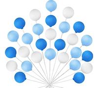 HAOBIN 30 Piezas Bolas Cake Topper Toppers Pastel Bolas Mini Globo Palos De Pastel De Bolas De Espuma Torta Decoraciones DecoracióN De La Torta De Boda De La Fiesta De CumpleañOs Del Aniversario (A)