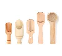 HAOBIN 5 Piezas Cuchara De Madera PequeñA Cuchara De Té De Madera Cuchara De Sal Mini Cuchara De Madera Cucharas PequeñAs De Madera Mini Pala De Madera Utensilios De Cocina Para Café, Té, Condimentos
