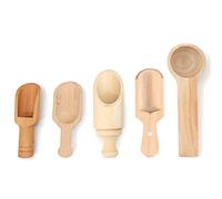 HAOBIN 5 Piezas Cucharas PequeñAs De Madera Cuchara De Detergente BañO Sal Cuchara Mini Pala Para Cuchara De Sal Mini Madera De Para Utensilios De Cocina De Té Con Especias De Café