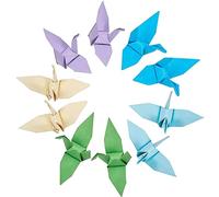 HAOBIN 50 Piezas Grullas De Papel Para Origami Papel Papiroflexia Hojas De Papiroflexia Doble Para Bodas,Fiestas,Fondos Y Deco Del Hogar,Disponible En 5 Colores(B)