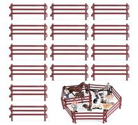 HAOBIN Accesorios De Panel De Cercado Accesorios De Valla Miniatura Esgrima para Caballos Mini JardíN Valla Suministros De DecoracióN De Paisaje En Miniatura De Casa De MuñEcas (marrónA 20pcs 16cm)