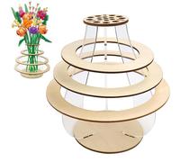 HAOBIN JarróN Puzzle De Madera Florero De Madera para Ramo Jarrón para Flores-Lego Utilizado para Rosas,Girasoles,Tulipanes,Flores de Cerezo,Decoraciones de Regalo para Mujeres y Adultos (Negro)