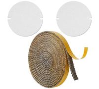 HAOBIN junta refractaria chimenea Autoadhesivo Junta cristal Con 2 Piezas Junta De Tubo De Horno 155 mm para estufa de leña,chimenea,puerta chimeneas,tubo de humo (2mmx15mmx2m)