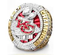 haobook Anillo de Campeonato de Rugby 2019 Anillo de campeones del Super Bowl KC Caja de Regalo de Madera Recuerdos coleccionables para fanáticos entusiastas, FFL y coleccionistas de Deportes,9#